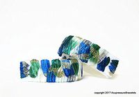 Designer Acupressure Anti Nausea Bracelets (Pair) Scuba (Large 9")