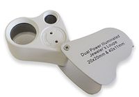 GC - 20X 20mm & 40X 11mm Power LED Illuminated Jewelers Jewelry Loupe Folding Magnifier Magnifying Glass Lens US FASTPER