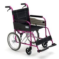 wheelchair Lightweight Transport Chair with Locking Hand Brakes,Portable Travel Trolley, Foldable Compact Mobility Aid, Suitable for The Elderly