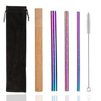3 Pcs Reusable Stainless Steel Metal Boba Straws With Case, Portable Drinking Straws, Eco-Friendly Travel Drinking Smoothies Straw With 0.43"/0.29"/ 0.21" Diameters