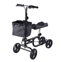 ZBYZF Knee Scooter Economy Knee Walker Portable Crutch Alternative w/Basket Dual Braking System