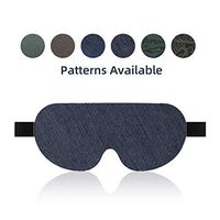 Cozicroo Sleep Eye Mask, Upgraded 3D Contoured Eye Mask with Adjustable Strap and Delicate Pattern, Comfortable Cotton Mask for Sleeping, Create Total Darkness, Dark Denim