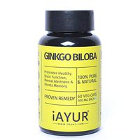 iAYUR Ginkgo Biloba Extract Scientifically Tested 100% Potent, Natural, Pure & Safe