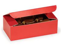 Pack Of 100, Solid Red Candy Boxes 1/2 Lb 5.5 X 2.75 X 1.75" 1 Pc Boxes Made In USA For Candy / Fine Chocolates & Fudge