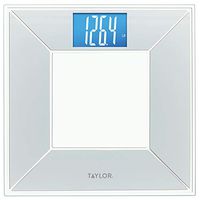 Taylor Precision Products Digital 440lb Bathroom Scale White Miter Cut/Glass