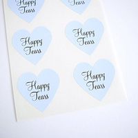 Happy Tears Stickers by Once Upon Supplies, Seals and Labels for Tissues, Wedding Favors, 1.5 Inches x 1.5 Inches, Pale Blue, 48 Stickers