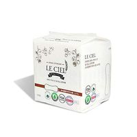Leciel Certified 100% Organic Cotton Cover Sanitary Slim Pads with Wings (Panty Liner Long 18P(17.5cm))