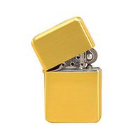 Thirsty Rhino Klik, Windproof Refillable Oil Wick Lighter with Vintage Flip Top and Aluminum Gift Case (Gold)