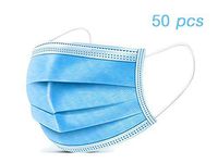 Kekebag 50 pcs Disposable Face Masks 3-Layer Medical Safety Surgical Dustproof Facial Protective Cover Masks
