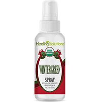 Organic Wintergreen Spray – Water Infused with Wintergreen Essential Oil – Certified USDA Organic - 2oz Bottle by Healing Solutions