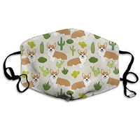 Fashion Earloop Mouth Ma.sk, Anti-Dust Pollenm Mouth-Muffle with Adjustable Elastic Band - Windproof Corgi with Cactus Half Face Mouth Ma.sk