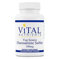 Vital Nutrients - Glucosamine Sulfate 500 mg (Vegetable Source) - Support for Healthy Joint Function & Cartilage Strength - 100 Capsules per Bottle