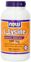 NOW Foods L-lysine 500 mg, 250 Capsules