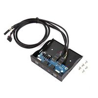 2-Port USB2.0 Hub HD Audio Front Panel,3.5'' 2-USB 2.0 Port HUB HD Audio Output Floppy Drive Expansion Front Panel Digital Mobile Rack Expanding for Your PC