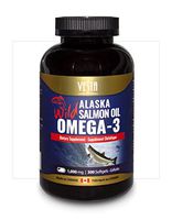 Vesta - Wild Alaska Salmon Oil Omega-3 1000mg 300 Softgels, EPA 180mg DHA 120mg Astaxanthin