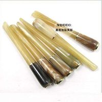 Wholesale Resale Lot of 25pcs OX Horn Cigarette Holder w Brass Inlay -3 1/4#ID-132