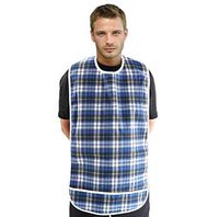 Adult Bib with Crumb Catcher, KIKIGOAL Mealtime Clothing Protector Adult Aid Apron for Elderly Patient Senior