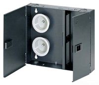 Panduit FWME2 2-Door 2-Adapter Panel Wall-Mount Enclosure, Black
