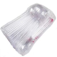 Havilah7 Plastic Spoons White Clear Disposable 4.5 inch Jelly Dessert Tasting Sample Taster Ice cream Banquet Kitchen Utensils Kid Party Family Home Indoor Outdoor 50 Pcs