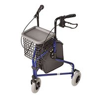 Duro-Med 3-Wheel Aluminum Rollator, Royal Blue