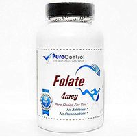 Folate 4mcg // 100 Capsules // Pure // by PureControl Supplements