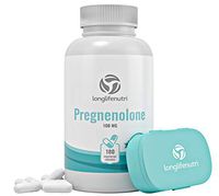 Pregnenolone 100mg - 180 Vegetarian Capsules | Made in USA | Hormone Balance Supplement | Supports Adrenal Fatigue, Stress & Energy | Enhances Brain & Memory Function | 100 mg Powder Complex Formula