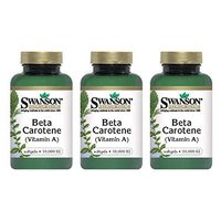 Swanson Beta-Carotene (Vitamin A) 10000 Iu (3000 mcg) 100 Sgels (3 Pack)