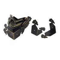 uxcell Furniture Antique Style L Shaped Wooden Gift Box Edging 40mmx18mm 20PCS