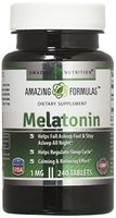 Amazing Nutrition Melatonin – 1 Mg Tablets - Best Choice of Natural Sleep Aid Supplement – Promotes Calming and Relaxing Effect - 240 Tablets Per Bottle- Suitable for Vegetarian