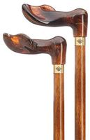 Unisex Amber/Walnut Palm Grip Cane