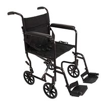 ProBasics Aluminum Transport Wheelchair - 19” Wheel Chair Transport Chair - Black