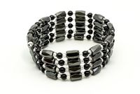 VIP Womens Black Magnetic Wrap Bead Bracelet - One Size Fits All