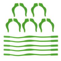 Dolity 5 Sets Pack Kids Glasses Silicone Cord Ear Grips Children Eyeglasses Temple Locks with Head Band Strap Retainer - Green