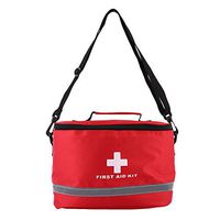 Cross Symbol Ripstop Nylon Outdoors Home Medical Emergency First Aid Kit Bag Red