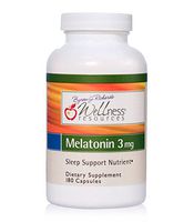 Melatonin 3 mg (180 Veggie Capsules) - Vegan, Gluten Free, Non-GMO