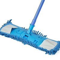 Extendable Microfibre Mop Kitchen Noodle Mop Vinyl Wood Floor Cleaner (Blue)