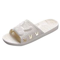 Emimarol Massage Foam Bathroom Slippers Non-Slip Spa Shower Sandal for Mens/Womens Lightweight Cute House Shoes Beige