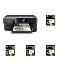 HP OfficeJet Pro 8210 Wireless Printer with Mobile Printing, HP Instant Ink & Amazon Dash Replenishment ready (D9L64A) with XL High Yield Ink Cartridges Bundle