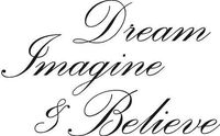 ELKS Unique Design Dream Imagine & and Believe Vinyl Home Wall Art Sticker, Black, 6 Inch, Die Cut Vinyl Decal, for Windows, Cars, Trucks, Toolbox, Laptops, MacBook-virtually Any Hard Smooth Surface