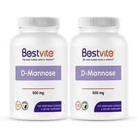 D-Mannose 500mg (480 Vegetarian Capsules) (240 x 2) - No Stearates - No Fillers - Vegan - Non GMO - Gluten Free - Urinary Tract Health