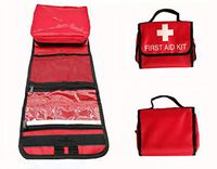 PAXLamb Folding First Aid Bag Empty First Aid Tote Medical Storage Bag Red Foldable Bag for Emergency First Aid Kits First Aid Kit Empty (Red Foldable with Fold Size 8.3x6.3x2.4Inch)