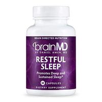 Dr. Amen brainMD Restful Sleep - 60 Capsules - Promotes Relaxation & Calm, Contains Melatonin, Valerian, GABA & Magnesium, Non-Habit Forming - Gluten-Free - 15 Servings