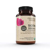 Futurebiotics Biotin 5000 mcg USDA Certified Organic 90 Vegetarian Tablets