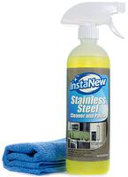 Stainless Steel Cleaner and Polish by InstaNew - Bundled with Microfiber Towel