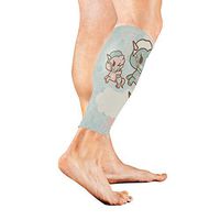 Stretch Sport Calf Sleeve Tokidoki Protective Guard for Men Women - Best Footless Compression Socks for Shin Splints, Running,Basketball Football (1 Pair)