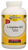 Vitacost L-Arginine HCl -- 1.8 grams per serving - 200 Capsules