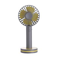 Meidexian888 USB Rechargeable Fan, Mini Portable Outdoor Foldable Handheld Cooling Fan with Mirror (Grey)