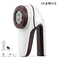 KELITE USB Rechargeable Lint Fuzz Remover Fabric Shaver Adjustable Shave Height for Fluff Fleece Clothes Sweater Knitwear Carpet Blankets. Effectively Quickly Portable Travel Supplies. (Brown-White)