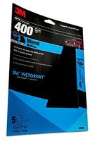 3M Wetordry Sandpaper, 32038, 400 Grit, 9 in x 11 in, 5 per pack