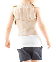 NEO G Kids Clavicle Brace - Beige - Medical Grade Quality, pre/Post Operative aid Helps with Early Juvenile kyphosis, Rounded or slumped Shoulders, Provides Additional Back Support - ONE Size Unisex